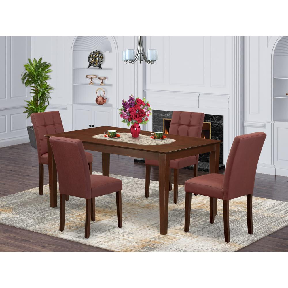 East West Furniture 5 Piece Mid Century Dining Set contain A Dining ...
