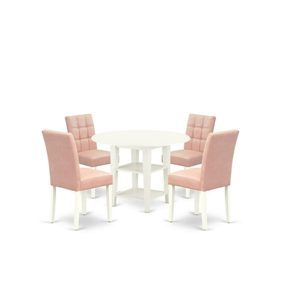 East West Furniture 5 Piece Mid-Century Dining Table Set contain A Dinner Table
