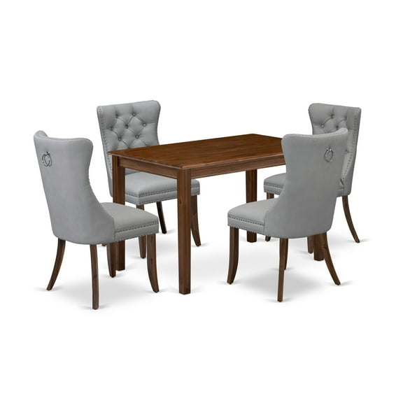 East West Furniture 5 Piece Modern Dining Table Set Consists of a Rectangle Kitchen Table