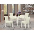 thumbnail image 1 of East West Furniture  5 Piece Monza Wood Dining Table Set - Linen White & White, 1 of 1