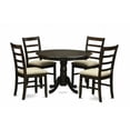 thumbnail image 1 of East West Furniture  5 Piece Small Kitchen Table Set-Dining Table and 4 Kitchen Chairs - Cappuccino, 1 of 1