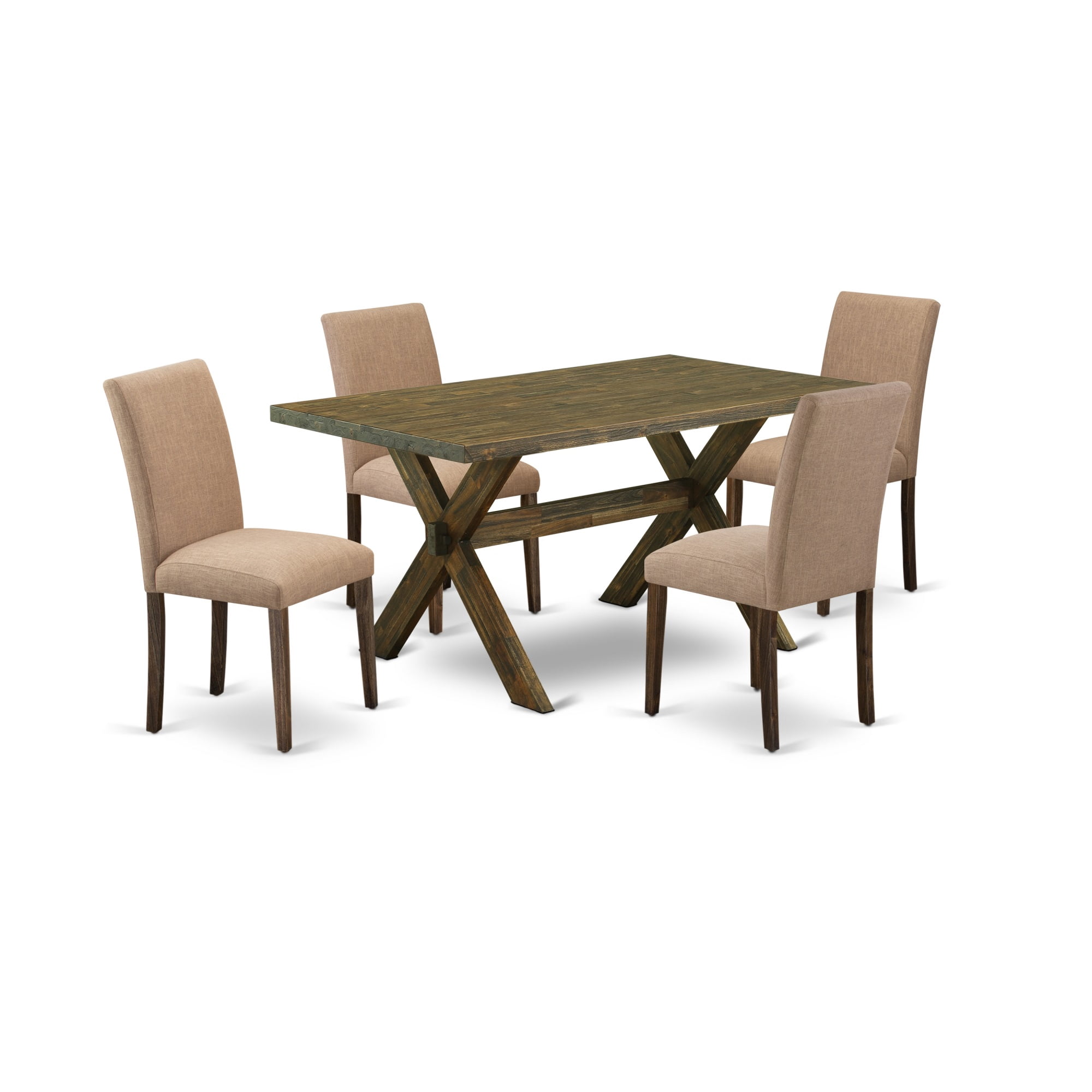 East West Furniture 5Piece dining room table set Includes 4 Dining