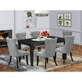 thumbnail image 1 of East West Furniture 7 Piece Dining Set Consists of a Rectangle Kitchen Table with Butterfly Leaf, 1 of 7