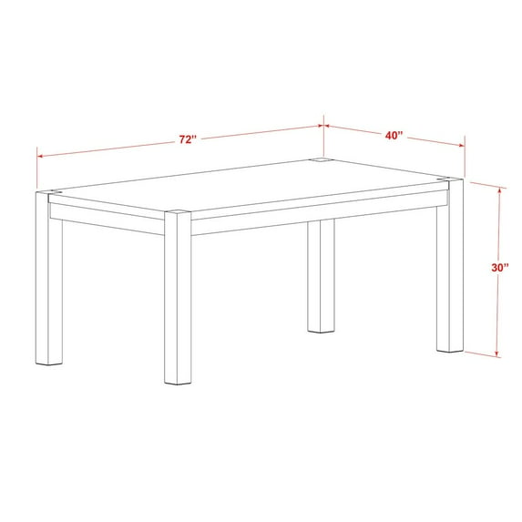 East West Furniture 7 Piece Dining Table Set Contains a Rectangle Rustic Wood Kitchen Table