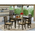 thumbnail image 1 of East West Furniture LYCA7-CAP-C 7 Piece Dining Table Set For 6-Table With Leaf and 6 Kitchen Dining Chairs, 1 of 2
