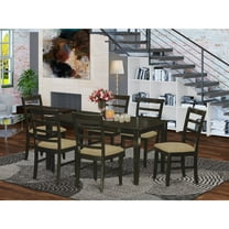 East West Furniture CAPF7-CAP-C 7 Piece Dining Table Set For 6-Table and 6 Chairs For Dining Room