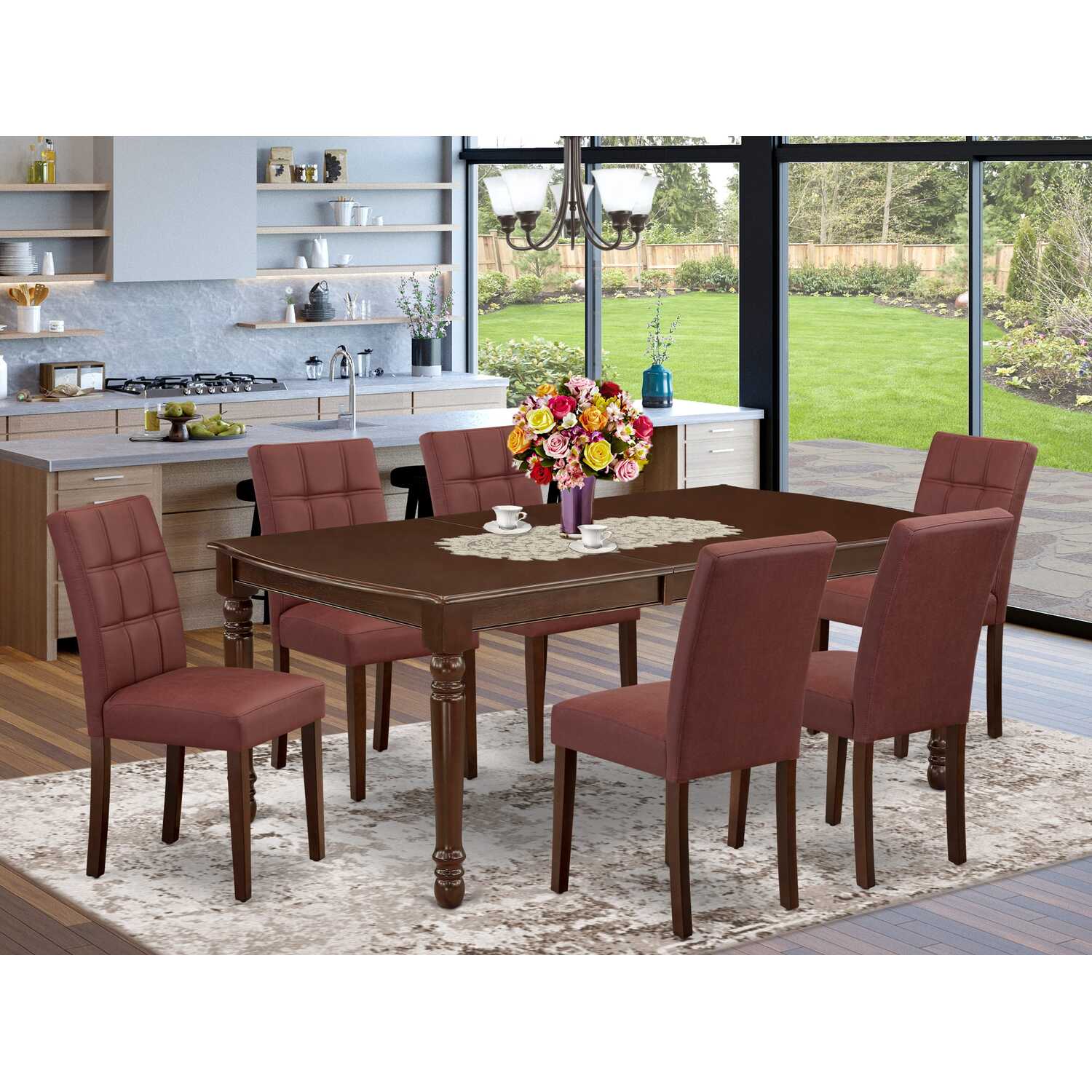 East West Furniture 7 Piece Dining Table Set contain A Dining Room