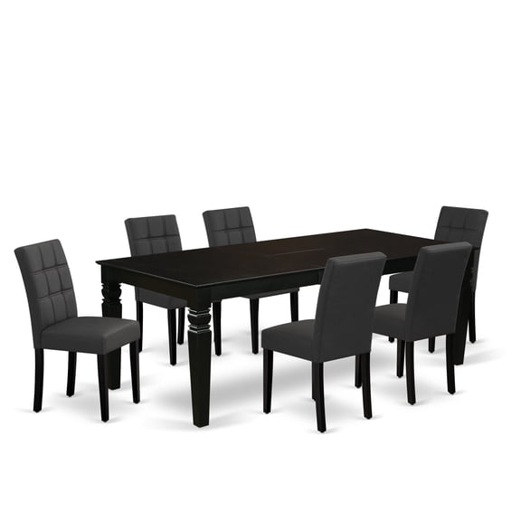 East West Furniture 7 Piece Dinner Table Set contain A Dining Table