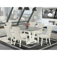 thumbnail image 1 of East West Furniture V-Style 7-piece Wood Dining Set in White/Doeskin/Cement, 1 of 10