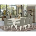 thumbnail image 1 of Rectangular Dining Table Set Solid Wood 9-Piece-Color:Brown Beige,Material:Solid Wood, 1 of 6