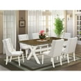 thumbnail image 1 of East West Furniture X-Style 7-piece Wood Dining Set in Linen White Finish, 1 of 10