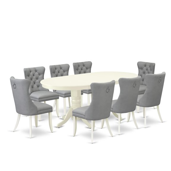 East West Furniture 9 Piece Dining Set