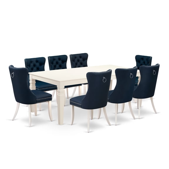 East West Furniture 9 Piece Dining Table Set