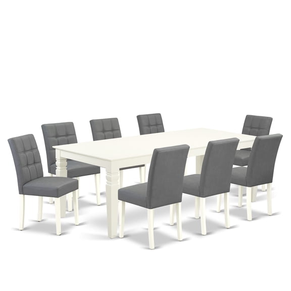 East West Furniture 9 Piece Dining Table Set