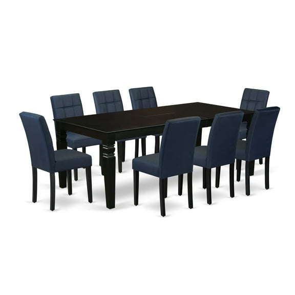East West Furniture 9 Piece Dinner Table Set contain A Kitchen Table