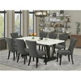 thumbnail image 1 of East West Furniture  9 Piece V-Style Kitchen Table Set - Dark Gotham Gray, 1 of 1