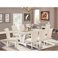 thumbnail image 1 of East West Furniture V727FL716-9 - 9-Piece Modern Dining Table Set - 8 Parson Chairs and a Rectangular Dining Table Solid Wood Frame, 1 of 6