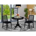 thumbnail image 1 of East West Furniture Antique 3-Piece Dining Set in Black Finish, 1 of 6