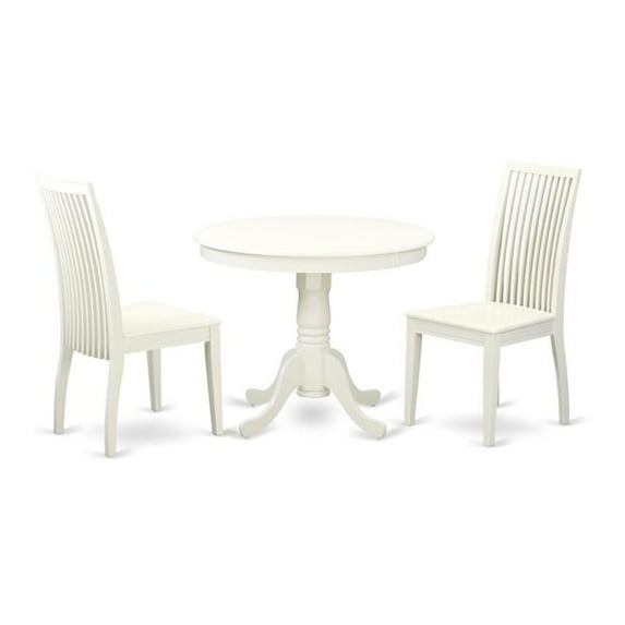 East West Furniture ANIP5-BMK-W 5 Piece Dining Set, Buttermilk & Cherry