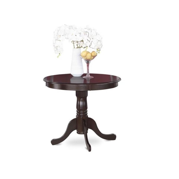 East West Furniture ANT-CAP-T Antique Table 36 in. Round with Cappuccino Finish