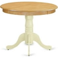 thumbnail image 1 of Antique modern kitchen table with round dining table top and pedestal base, 1 of 7