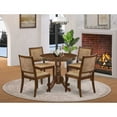thumbnail image 1 of East West Furniture Antique 5-Piece Modern Dining Set in Walnut Finish, 1 of 6