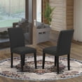 thumbnail image 1 of East West Furniture ABP4T55 - Set of 2 - Parson Chairs- Upholstered Dining Chairs Includes Wirebrushed Black Wooden Structure with Black Linen Fabric Seat and Simple Back, 1 of 8