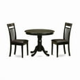 thumbnail image 1 of East West Furniture Antique 3-piece Dining Set with Leather Seat in Cappuccino, 1 of 5