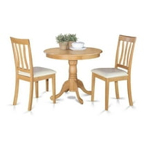 East West Furniture Antique 3-piece Kitchen Table Set with Wood Chairs in Oak