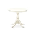 thumbnail image 1 of East West Furniture Antique 3-piece Wood Table and Dining Chairs in Linen White, 1 of 10