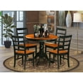 thumbnail image 1 of East West Furniture Antique 5-piece Dining Set w/ 4 Wood Chairs in Black/Cherry, 1 of 2