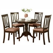 East West Furniture Antique 5-piece Table and Dining Chair Set in Cappuccino