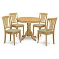 thumbnail image 1 of East West Furniture Antique 5-piece Traditional Wood Kitchen Table Set in Oak, 1 of 7