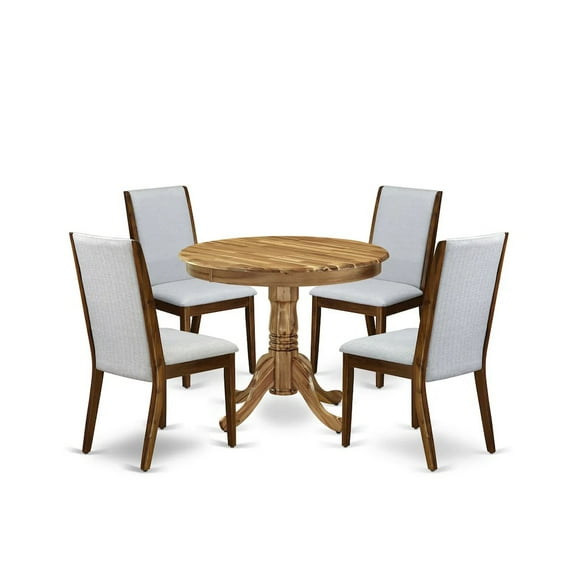 East West Furniture Dining Room Set Natural, ANLA5-ANA-05