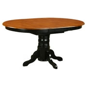 East West Furniture Avon 42-60 Inch Oval Pedestal Dining Table with Butterfly Leaf