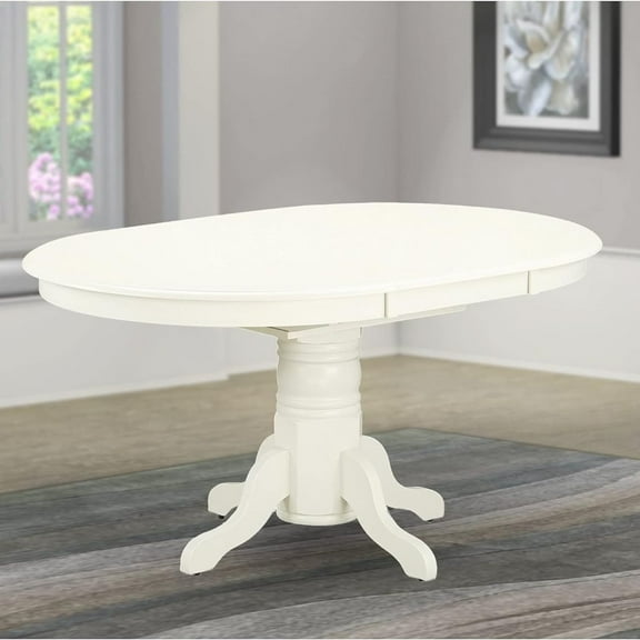 East West Furniture Dining Table Linen White, AVT-LWH-TP
