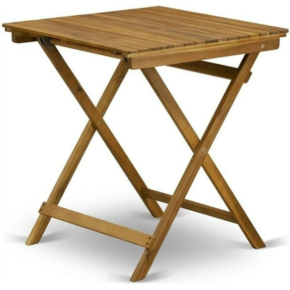 East West Furniture BSETQNA Patio Dining Table Outdoor - an Oval Acacia Wood Table, 26x26 Inch, Natural Oil