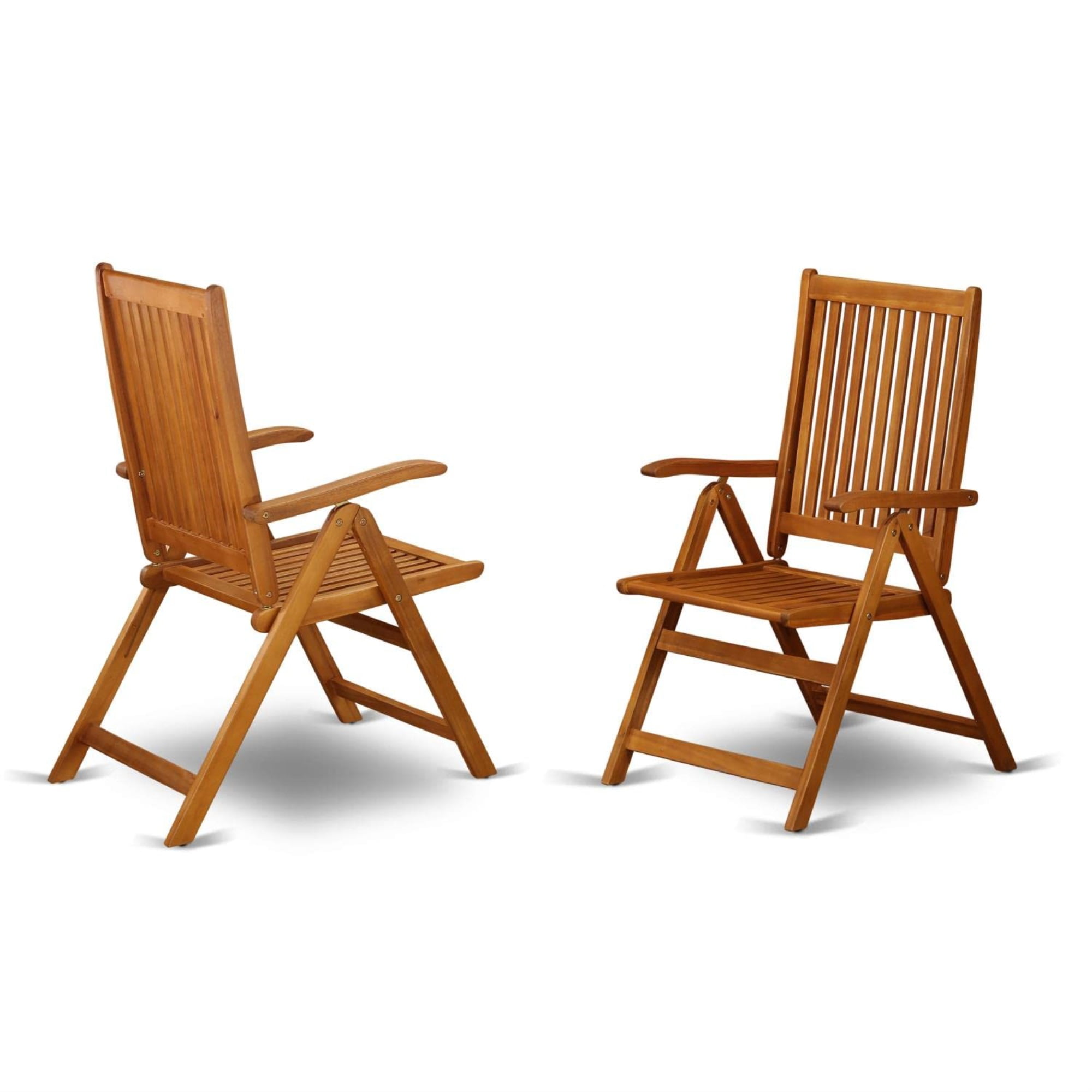 Acacia Wood 9-Piece Elegant Outdoor Dining Set in Natural Oil