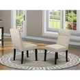 thumbnail image 1 of BEP1B01 Beasley parson Chair with Black Finish Leg and Linen fabric-Beige Color - Set of 2, 1 of 4