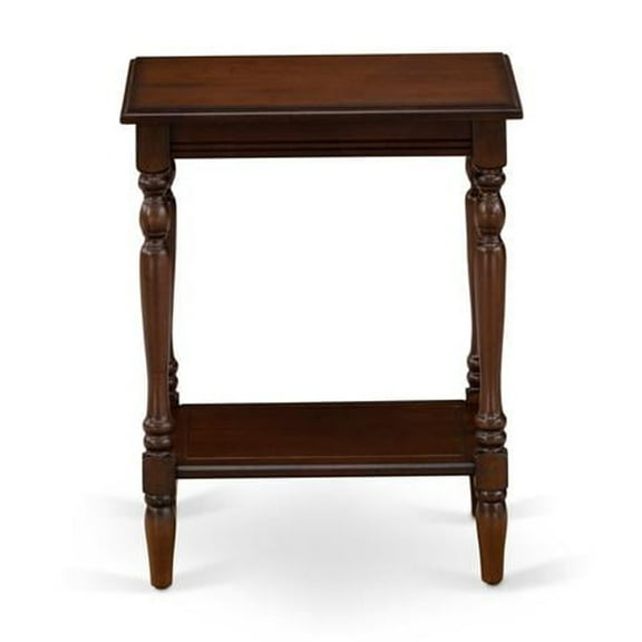 East West Furniture BF-0M-ET Night stand for Bedroom with Open Storage Shelf - Wood Side Table for Small Spaces, Stable and durable Constructed - Antique Mahogany Finish