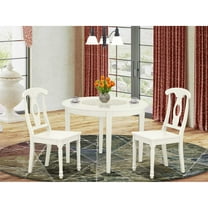 East West Furniture Dining Room Set Linen White, BOKE3-LWH-W