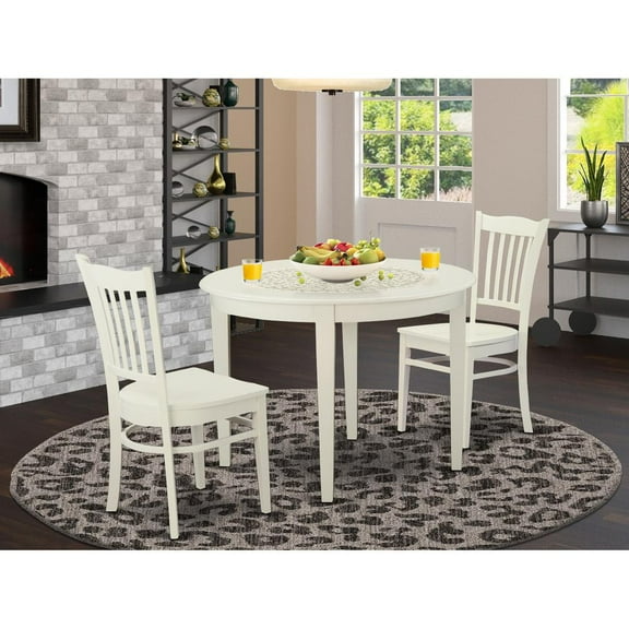 East West Furniture 3  Pc  dinette  Table  set  for  2-Kitchen  Table  and  2  Dining  Chairs