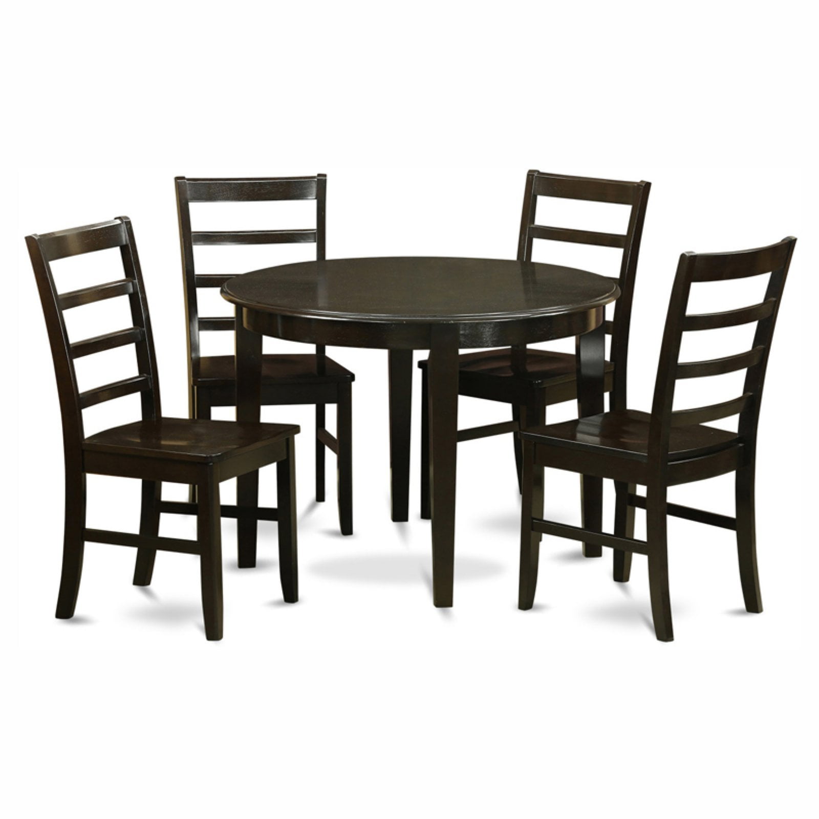East West Furniture Boston 5 Piece Round Dining Table Set with Parfait