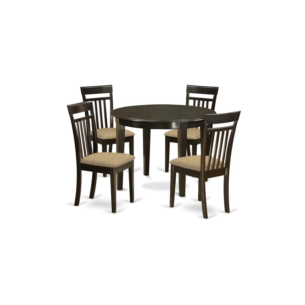 East West Furniture Small Dining Room Set, Boston 5-Piece Traditional ...