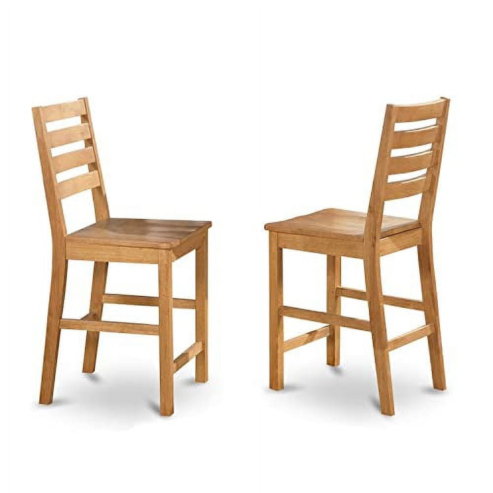 East West Furniture CFSOAKW Café Counter Height Dining Chairs