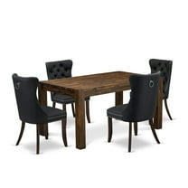 East West Furniture 5 Piece Dining Table Set