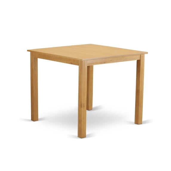 East West Furniture Cafe 5-piece Wood Dining Table and Bar Stool Set in Oak