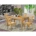 thumbnail image 1 of East West Furniture Capri 5-piece Wood Dining Table and Chair Set in Oak, 1 of 4
