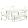 thumbnail image 1 of East West Furniture Dining Room Set Linen White, CABO6-LWH-W, 1 of 4