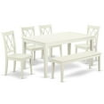 thumbnail image 1 of East West Furniture Dining Room Set Linen White, CACL6-LWH-W, 1 of 6